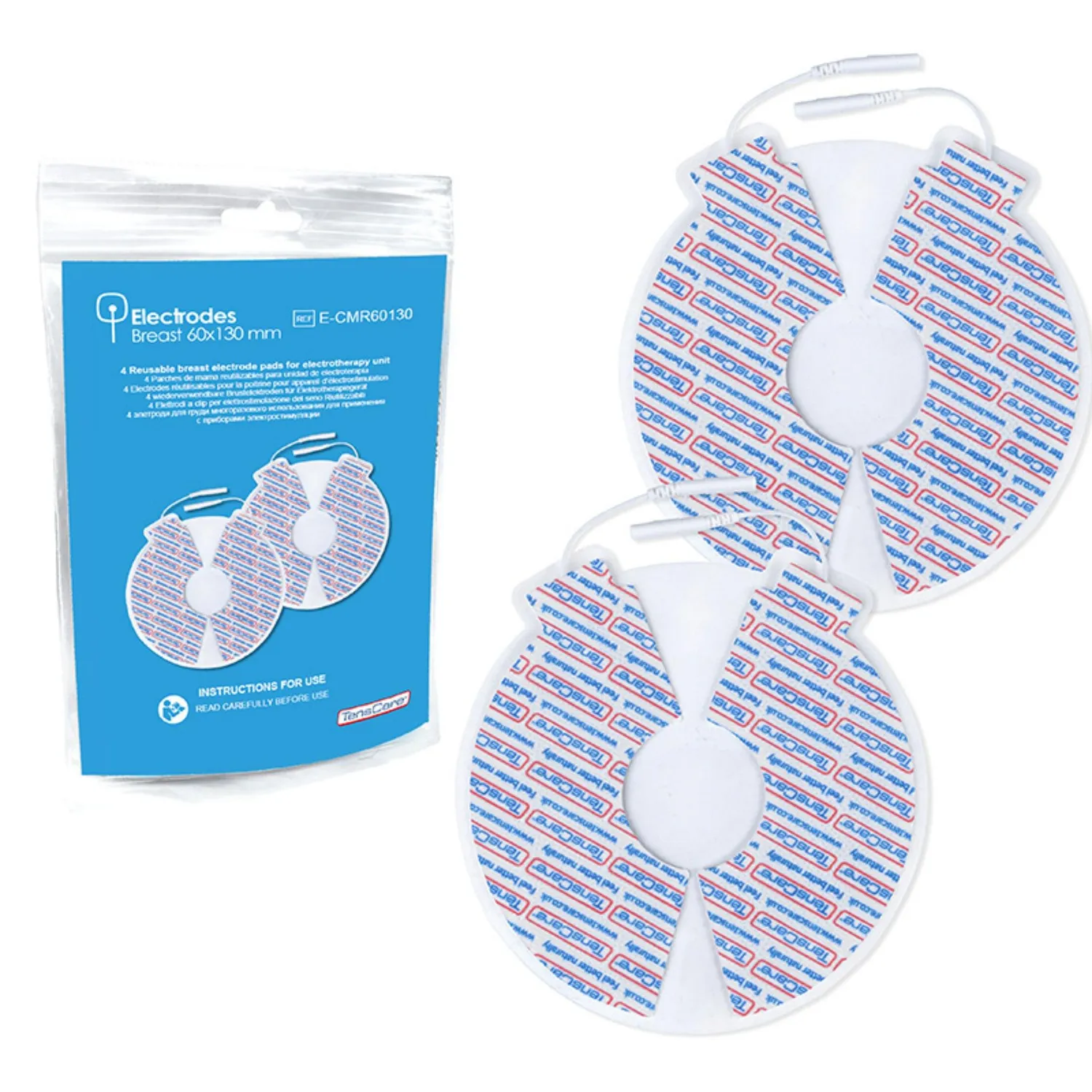 TensCare Breast Pectoral électrodes pectorales TENS 4 pièces