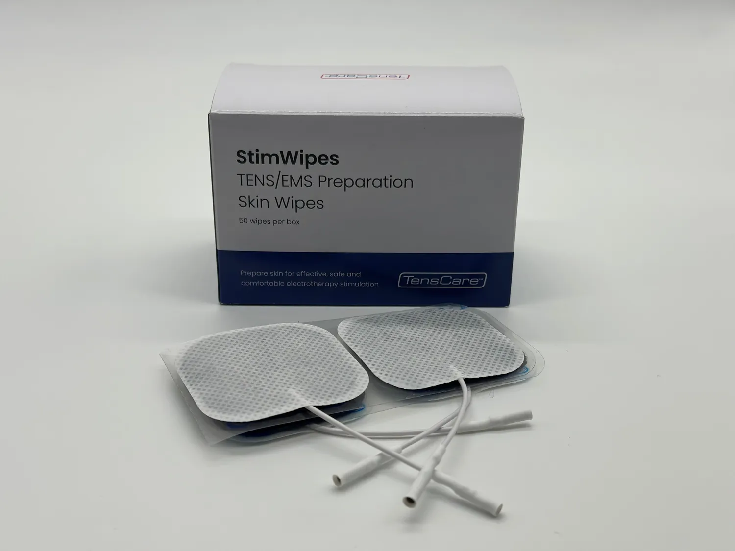 TensCare StimWipes lingettes préparation peau TENS EMS
