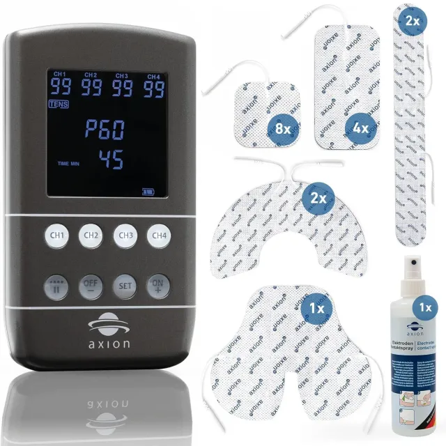 axion STIM-PRO X9B appareil TENS-EMS 4 canaux combo
