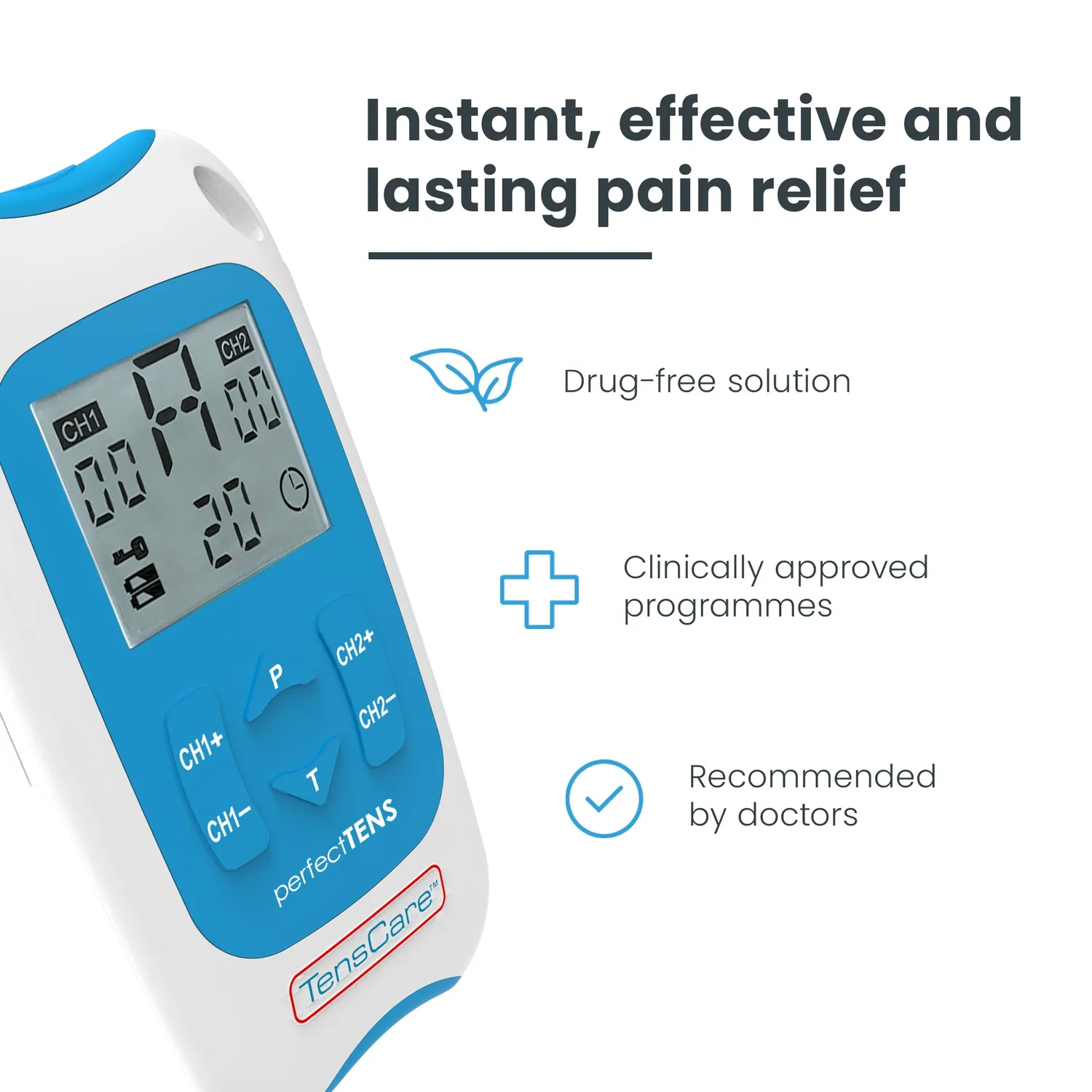 TensCare Perfect TENS électrostimulateur anti-douleur sans médicament