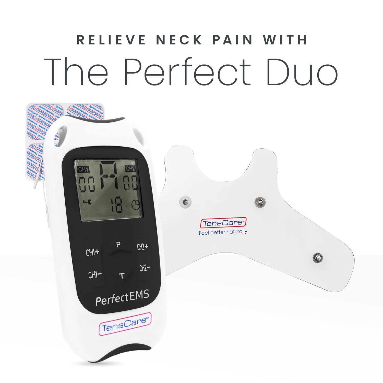 TensCare Perfect EMS stimulateur + électrode nuque