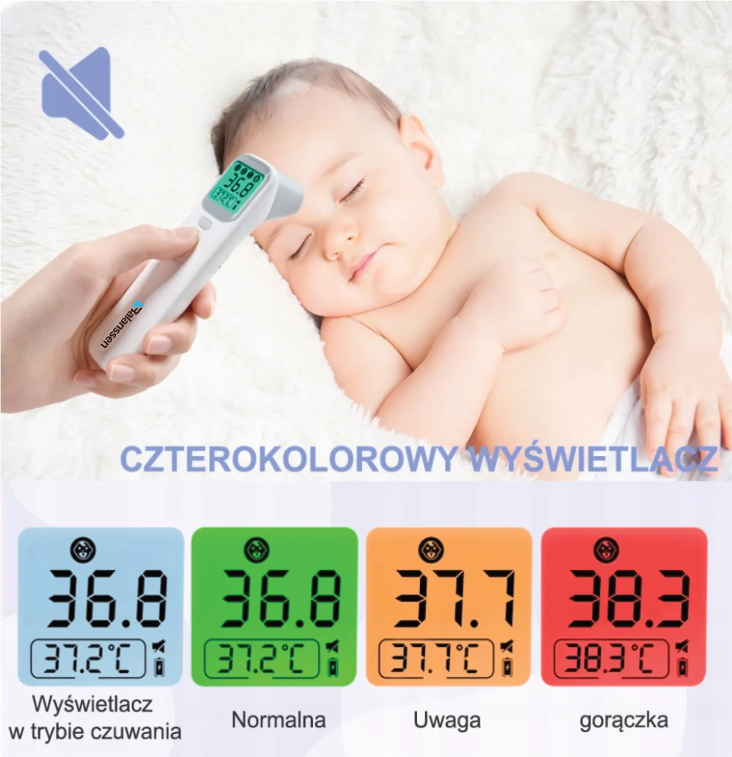 Balanssen AOJ-20A Thermomètre Sans Contact Frontal