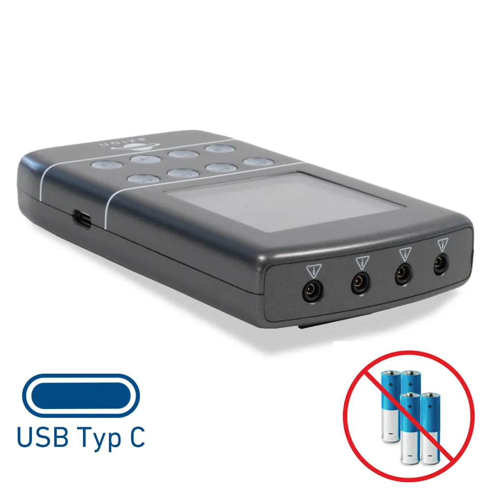 axion STIM-PRO X9B appareil TENS-EMS 4 canaux combo