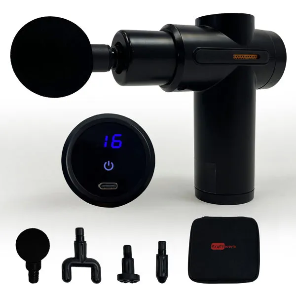 axion Kraftwerk pistolet massage 32 niveaux 4 embouts