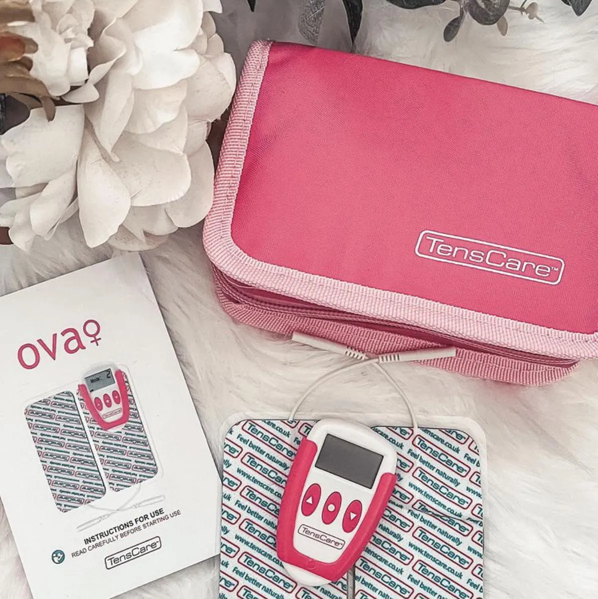 TensCare Ova+ appareil TENS règles + 4 électrodes sans médicament
