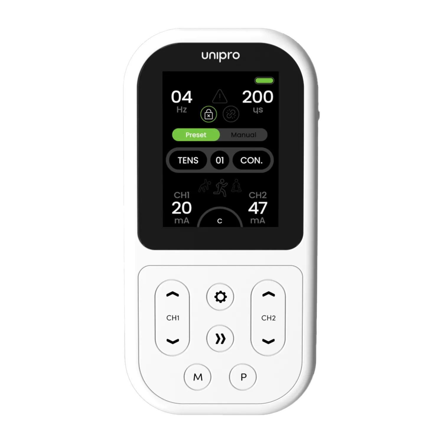 TensCare Unipro appareil électrothérapie TENS EMS rechargeable