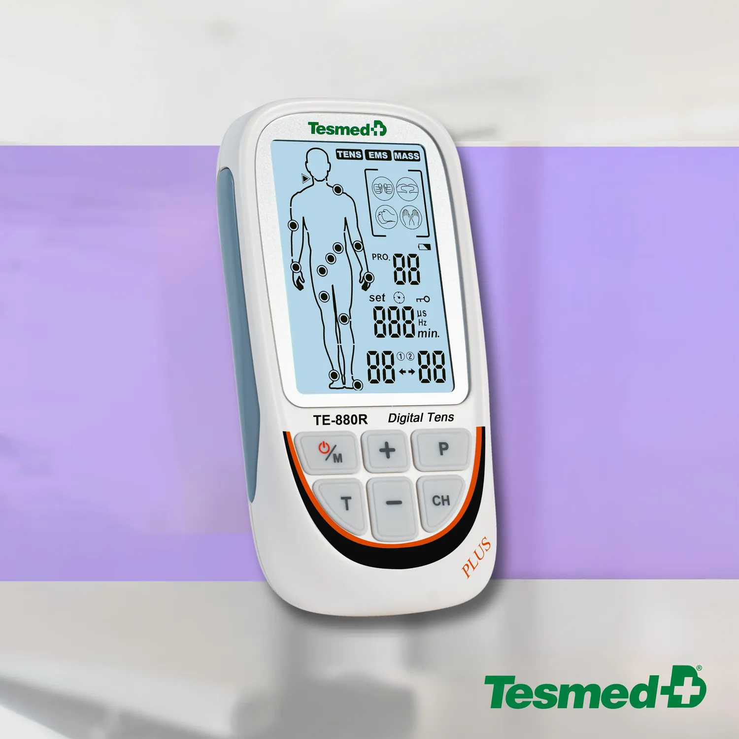 TESMED TE-880R Plus électrostimulateur 73 programmes 2 canaux