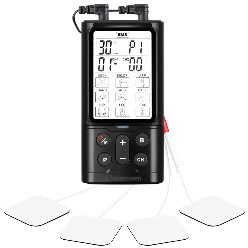 Balanssen Électrostimulateur 3 en 1 TENS EMS Massage 60 Programmes