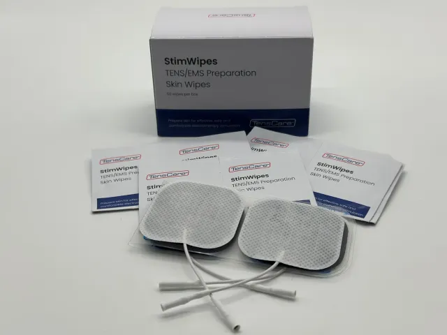 TensCare StimWipes lingettes préparation peau TENS EMS