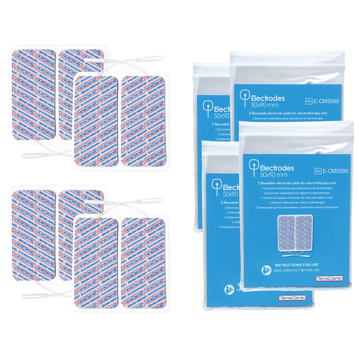 TensCare électrodes rectangulaires adhésives
