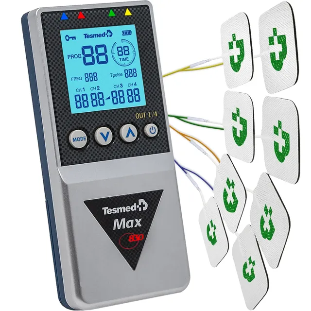 TESMED Max 830 électrostimulateur musculaire 4 canaux 20 électrodes
