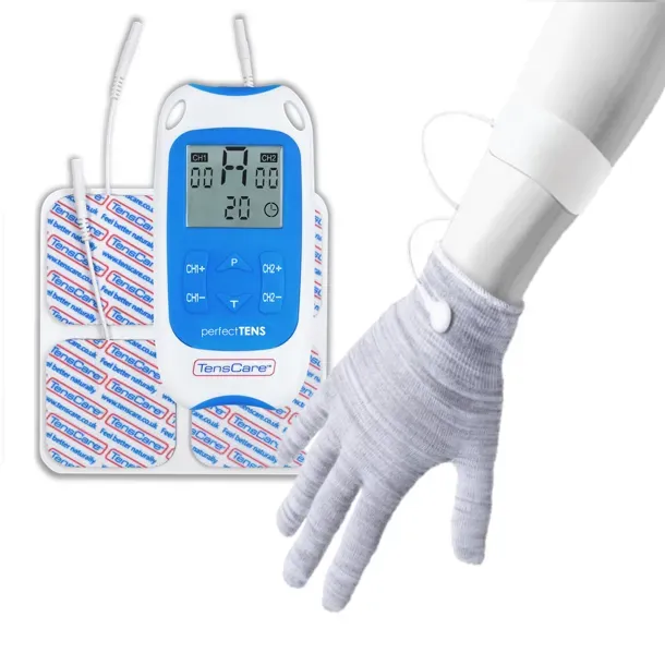 TensCare Perfect TENS électrostimulateur 2 canaux + iGlove