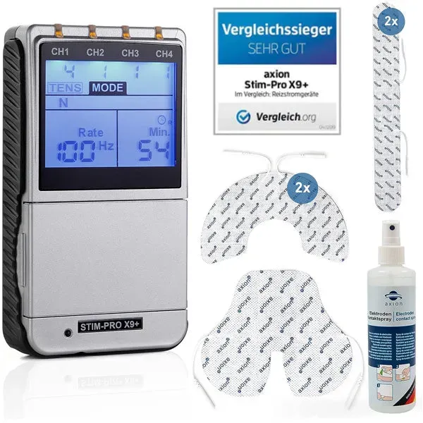 axion STIM-PRO X9 appareil TENS dos avec spray