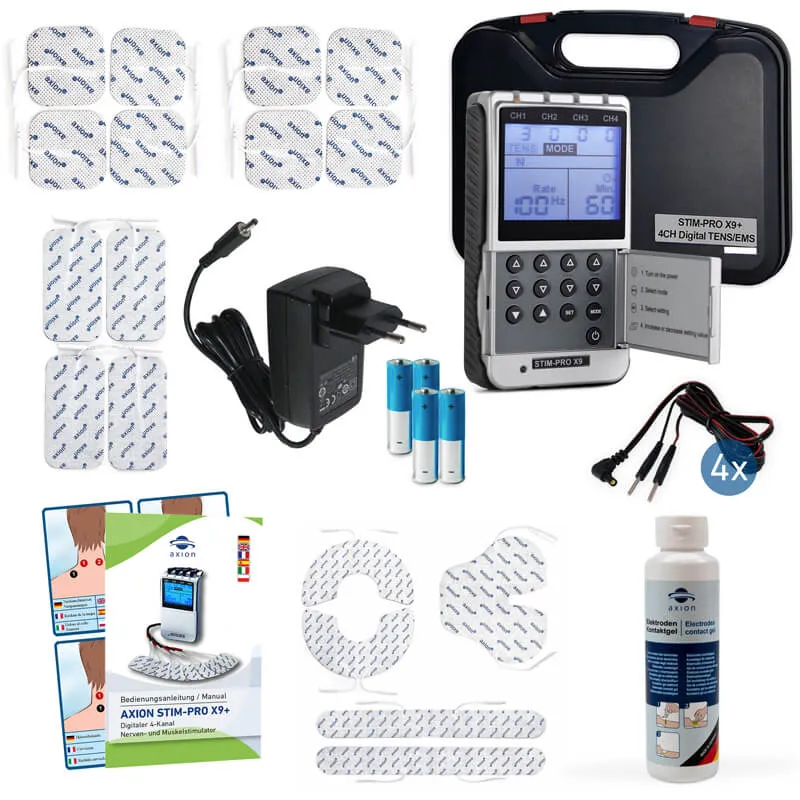 axion STIM-PRO X9 appareil TENS dos avec spray