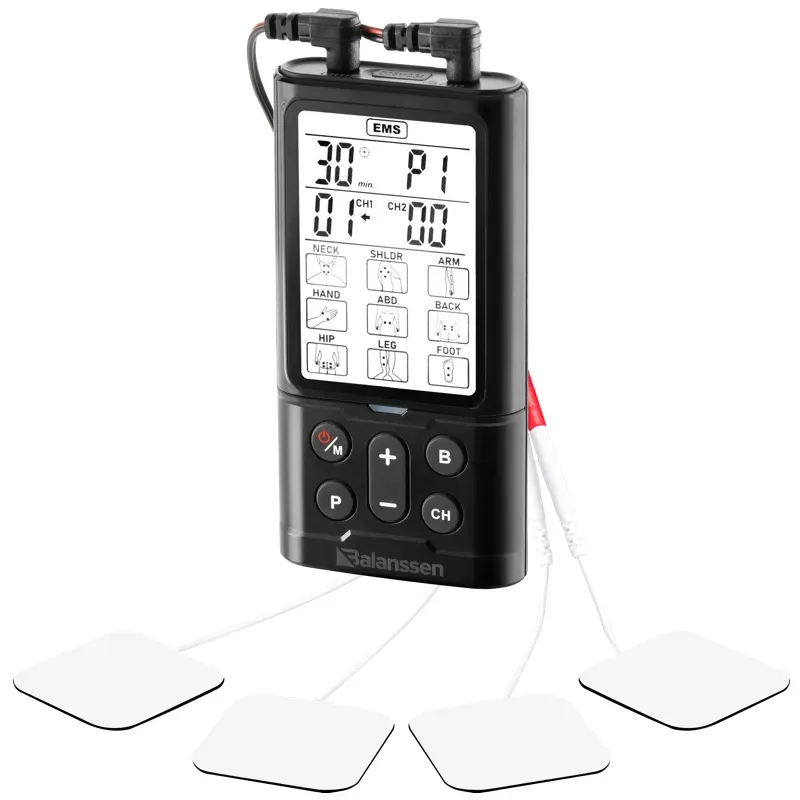 Balanssen Électrostimulateur 3 en 1 TENS EMS Massage 60 Programmes