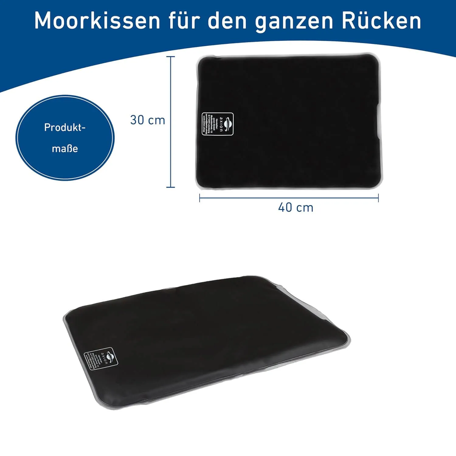 axion Moor cushion coussin de boue pour dos et ventre