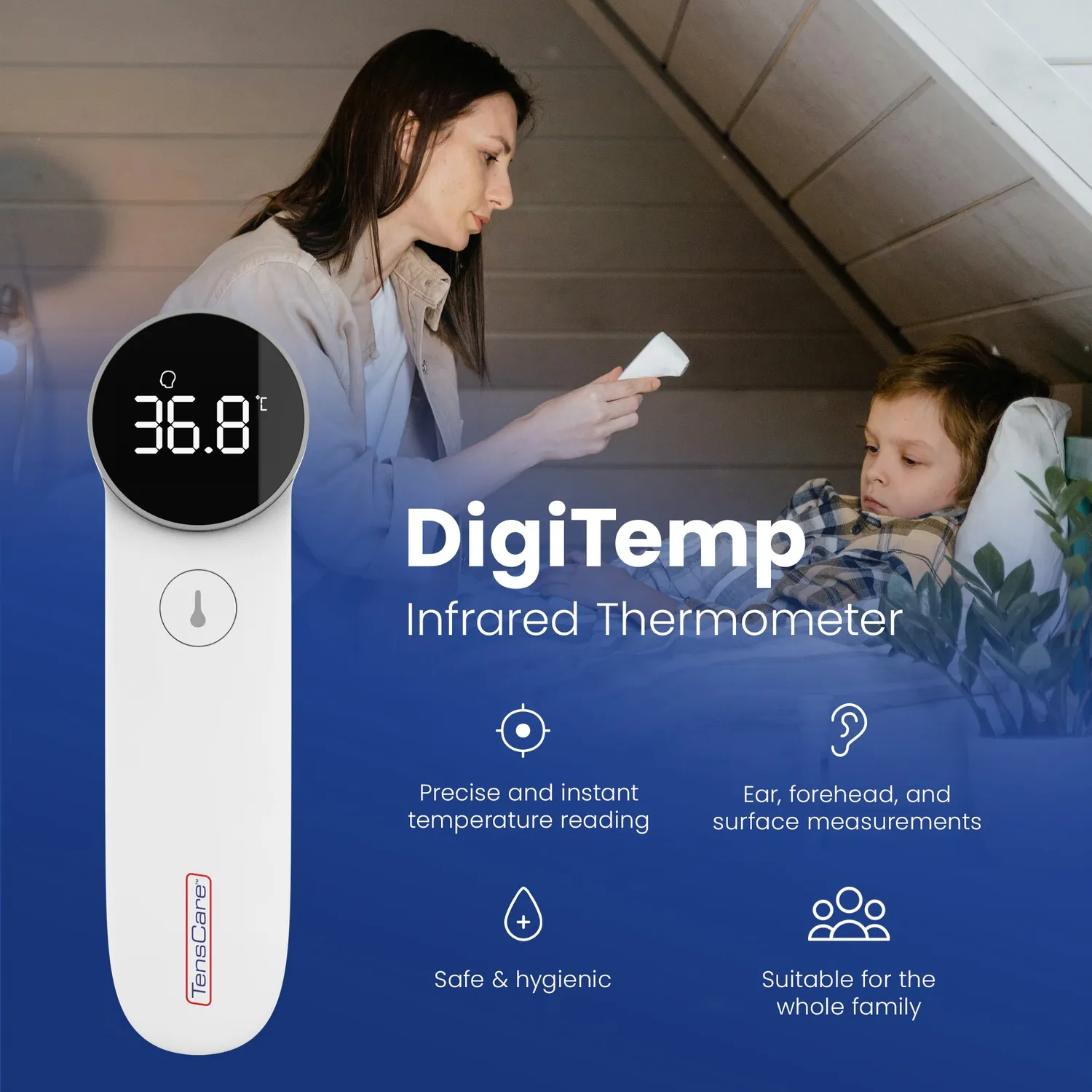 TensCare DigiTemp thermomètre infrarouge familial