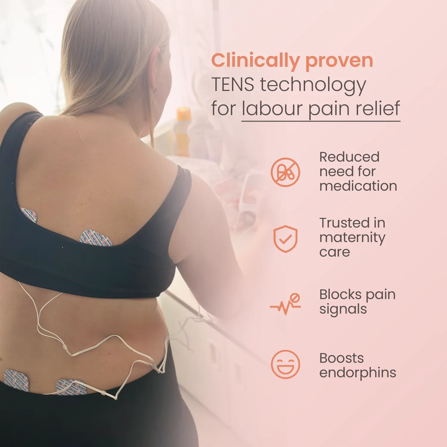 TensCare Perfect Mama+ appareil TENS accouchement minuteur sans médicament