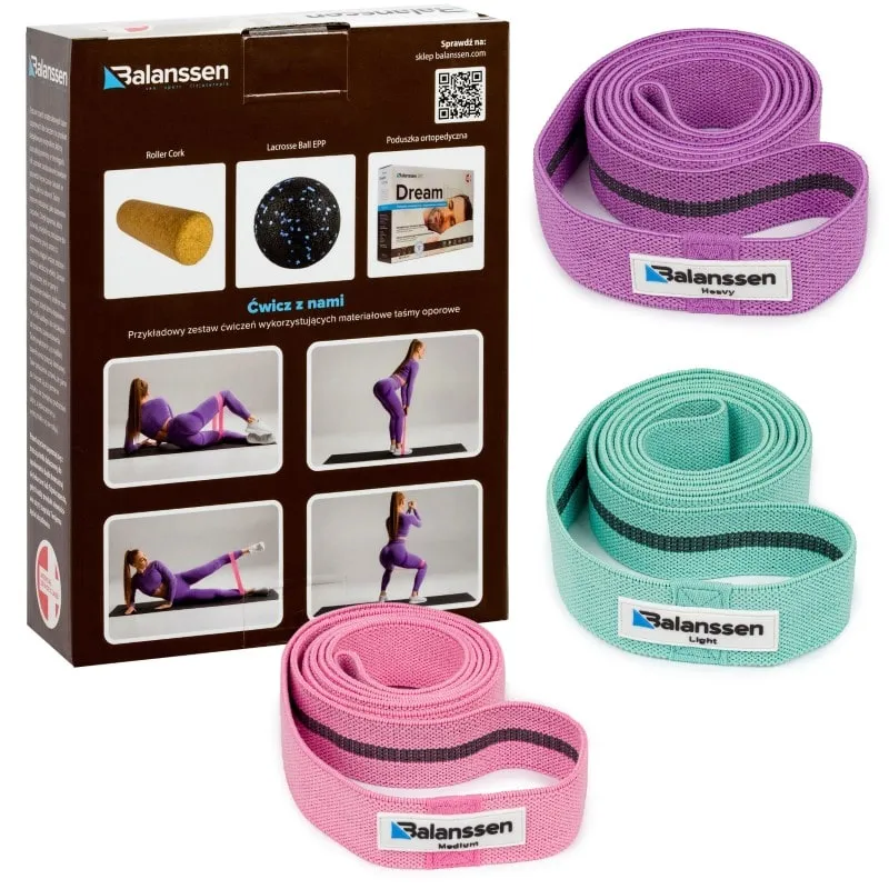 Balanssen Fabric Power Bands bandes de résistance tissu 3 pièces
