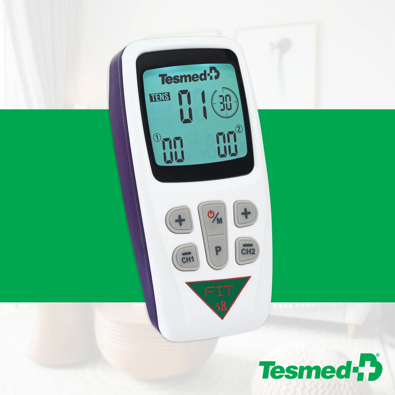 TESMED FIT 5.8 électrostimulateur EMS TENS blanc 8 électrodes