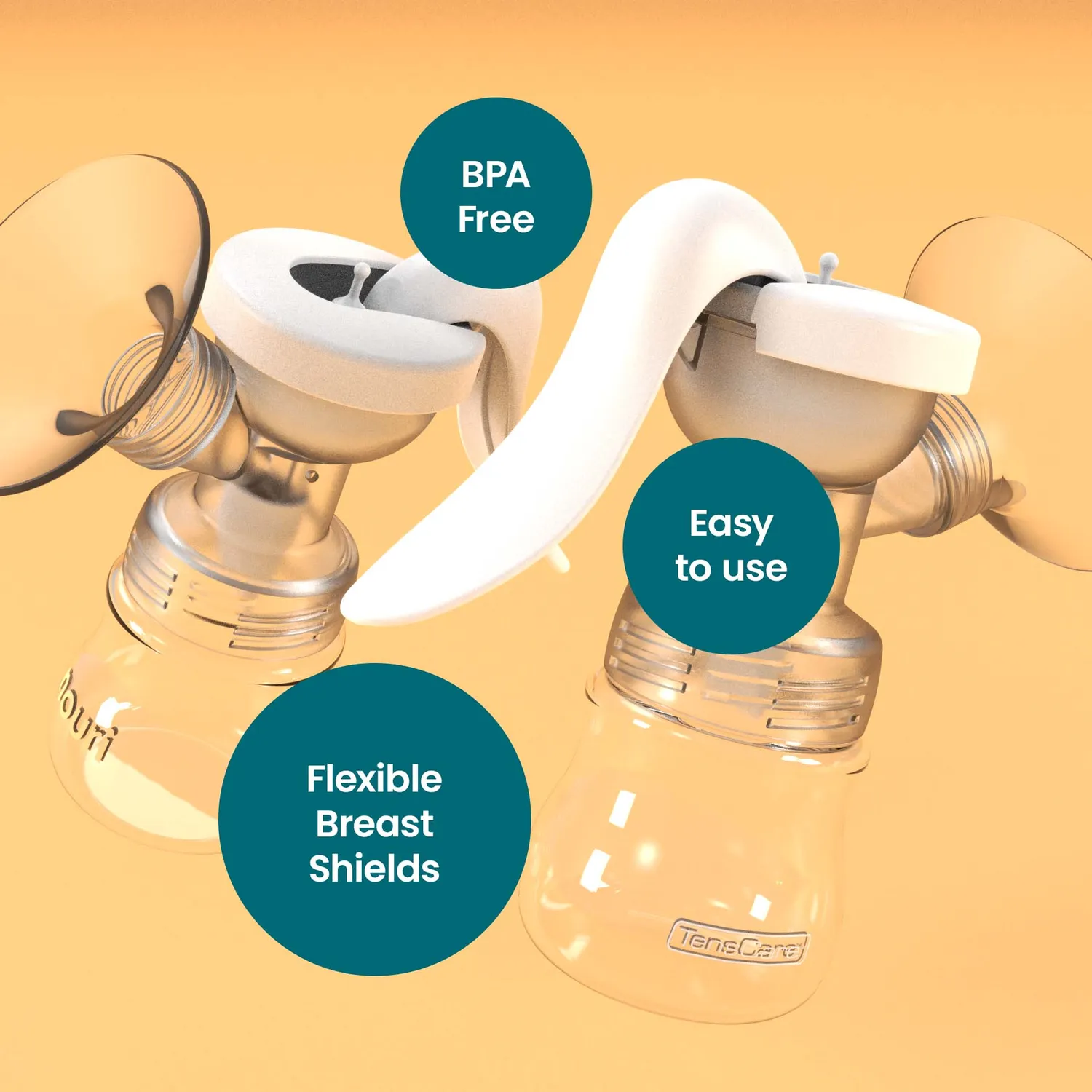 TensCare Nouri Breast Pump tire-lait manuel 150 ml ergonomique