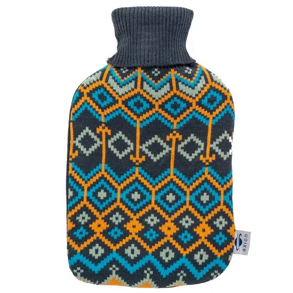 axion bouillotte avec housse tricot 33x20 cm