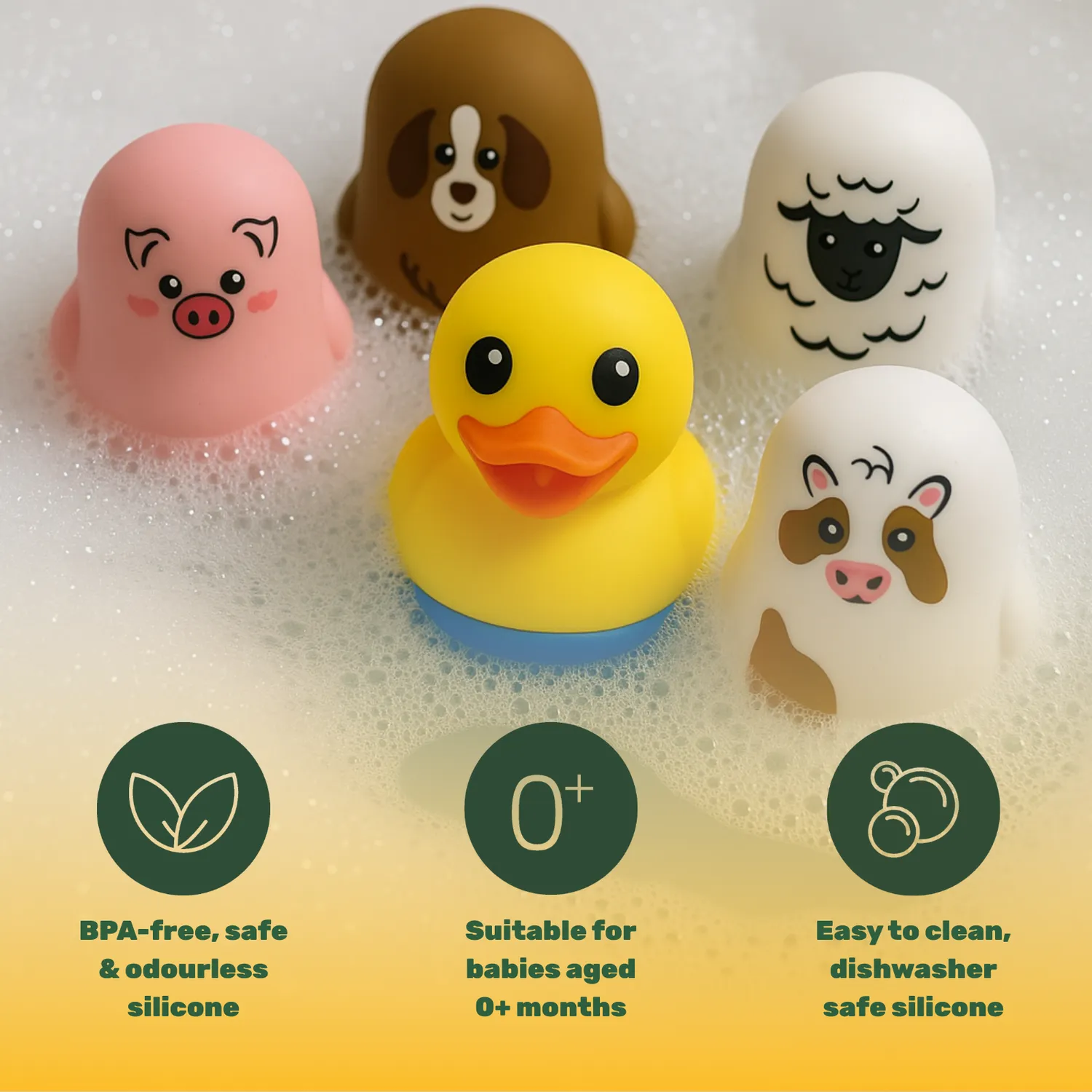 TensCare Farm Friends jouet bain thermomètre flottant