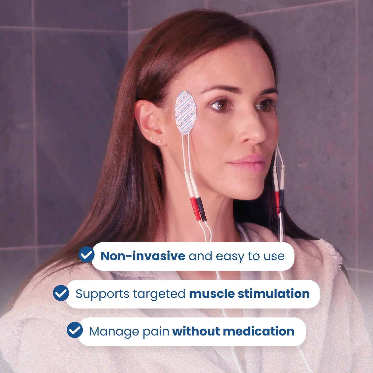 TensCare Face Electrode Pads électrodes visage 4 pièces anti-âge